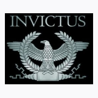 Roman Invictus Eagle, Silver On Black T-shirt | Artistshot