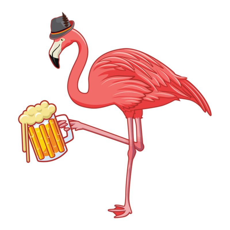 Beer Drinking Flamingo Drinker Wading Bird Oktoberfest Gift Sweatshirt Crop Top by cm-arts | Artistshot