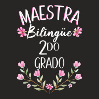 Maestra Bilingue Bilingual Teacher Spanish 2nd Grade Ladies Fitted T-shirt | Artistshot