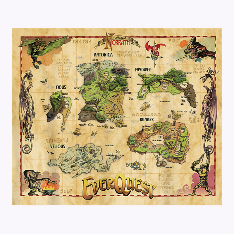 Everquest World Of Norrath Map T Shirt Tank Top | Artistshot