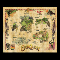 Everquest World Of Norrath Map T Shirt Men's Long Sleeve Pajama Set | Artistshot