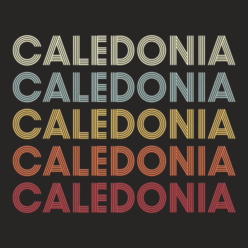 Caledonia Michigan Caledonia Mi Retro Vintage Text Premium T Shirt Ladies Fitted T-Shirt by cm-arts | Artistshot