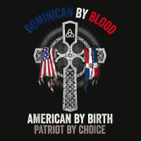 Dominican By Blood American By Birth Dominican Republic Flag T Shirt Scorecard Crop Tee | Artistshot