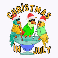 Christmas In July Pool Party Parrot Bird Funny Drinking Team T Shirt Tank Top | Artistshot