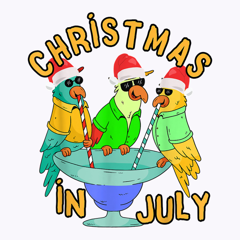 Christmas In July Pool Party Parrot Bird Funny Drinking Team T Shirt Tank Top by zheralalumo | Artistshot