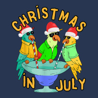 Christmas In July Pool Party Parrot Bird Funny Drinking Team T Shirt Men Denim Jacket | Artistshot