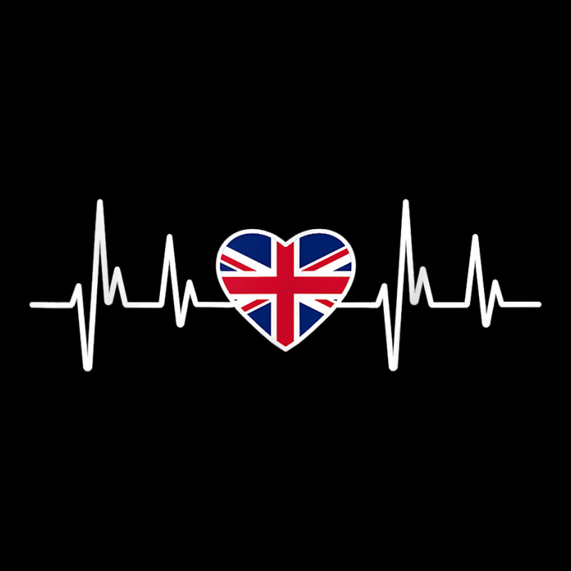 Uk Heartbeat United Kingdom British Great Britain Flag T Shirt V-neck Tee | Artistshot