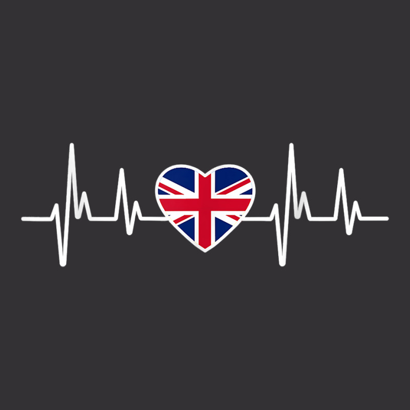 Uk Heartbeat United Kingdom British Great Britain Flag T Shirt Vintage Hoodie | Artistshot