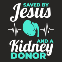 Saved By Jesus And A Kidney Donor Organ Donation Awareness Long Sleeve Ladies Fitted T-shirt | Artistshot