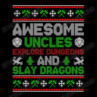 Mens Awesome Uncles Tabletop Christmas D20 Ugly Sweater Adjustable Cap | Artistshot