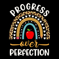 Progress Over Perfection School Teacher Principal Leopard Zipper Hoodie | Artistshot