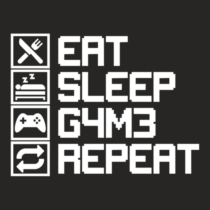 Eat Sleep Game Repeat Funny Leetcode Leet Gift Ladies Fitted T-Shirt by FRANCISMATANZA | Artistshot