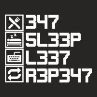 Eat Sleep Leet Repeat Leetcode 1337 L33t Gift Ladies Fitted T-shirt | Artistshot