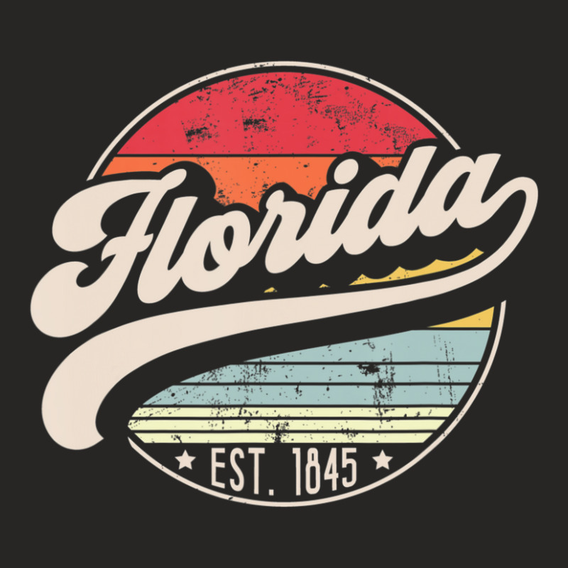 Retro Florida Home State Fl Cool 70s Style Sunset Ladies Fitted T-Shirt by Kosdapen517 | Artistshot