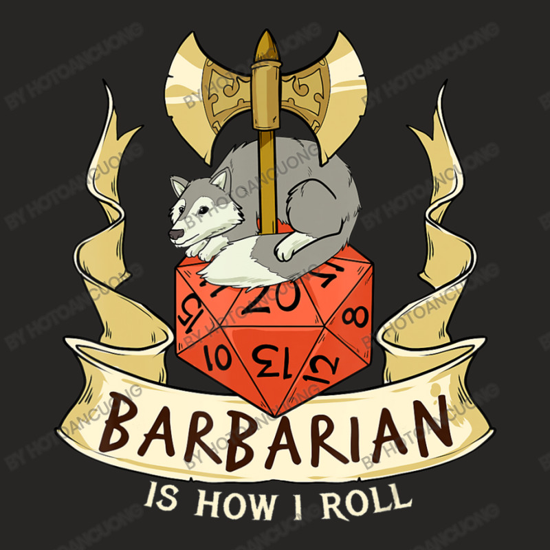 Mens W20 Barbarian Roll 20-sided Dice Role Play Dungeon Fantasy Ladies Fitted T-Shirt by hotoancuong | Artistshot