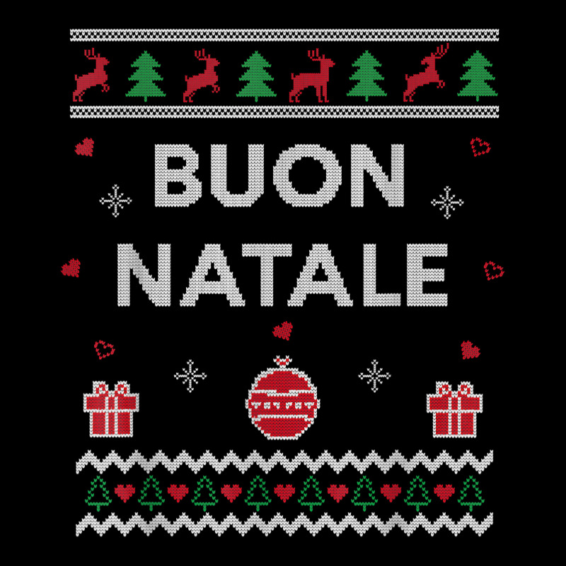 Merry Christmas Italian Ugly Christmas Gift Buon Natale T Shirt Fleece Short by cm-arts | Artistshot