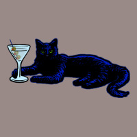 Classy Black Kitty Chillin With Martini - Party Time Feline Vintage T-shirt | Artistshot