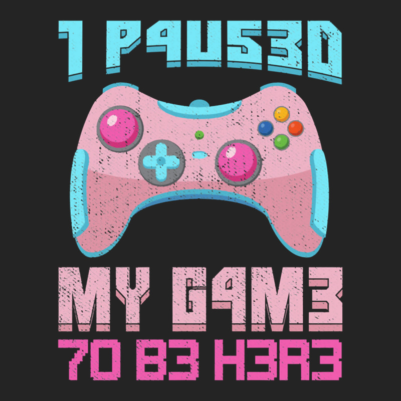 I Paused My Game To Be Here Pink Gamer Girl Leet 3/4 Sleeve Shirt | Artistshot