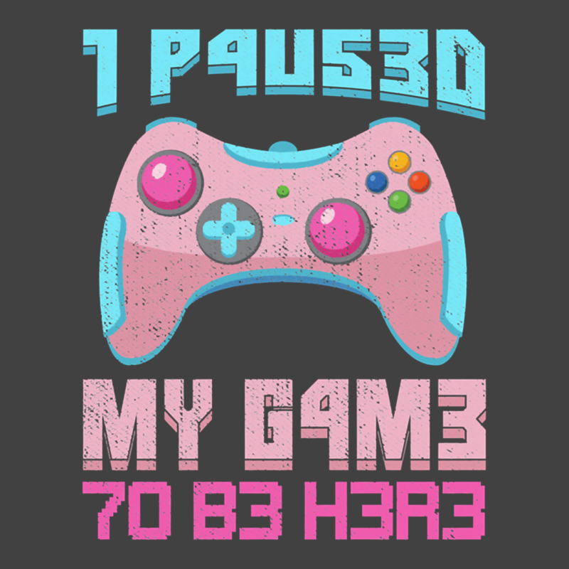 I Paused My Game To Be Here Pink Gamer Girl Leet Vintage T-shirt | Artistshot