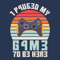 I Paused My Game To Be Here Vintage Gamer Gift Ladies Denim Jacket | Artistshot