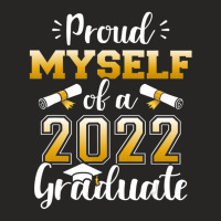 Proud Myself Of A Class Of 2022 Graduate Senior Graduation Ladies Fitted T-shirt | Artistshot