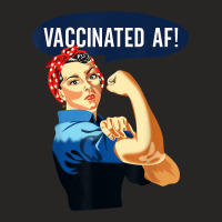 Vaccinated Af Shirt Pro Vaccine Vaccinated Rosie The Riveter T Shirt Ladies Fitted T-shirt | Artistshot