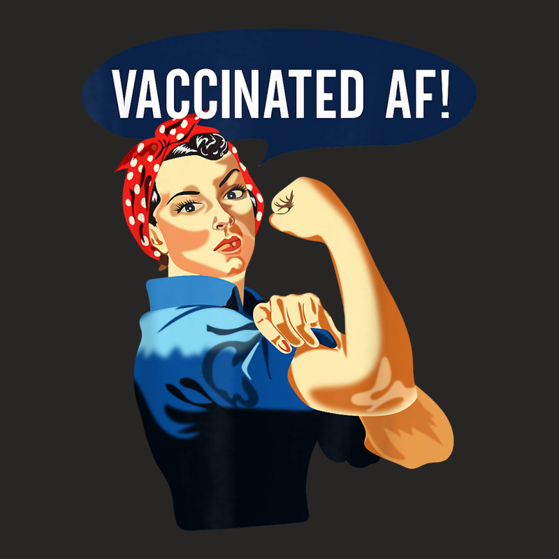 Vaccinated Af Shirt Pro Vaccine Vaccinated Rosie The Riveter T Shirt Ladies Fitted T-Shirt by cm-arts | Artistshot