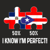 Half Puerto Rican Half Dominican Flag Map Combined Pr Rd T Shirt Ladies Fitted T-shirt | Artistshot