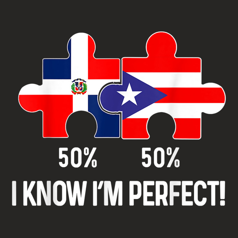 Half Puerto Rican Half Dominican Flag Map Combined Pr Rd T Shirt Ladies Fitted T-Shirt by cm-arts | Artistshot