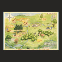 Hundred Acre Woods Map Gift Ladies Fitted T-shirt | Artistshot