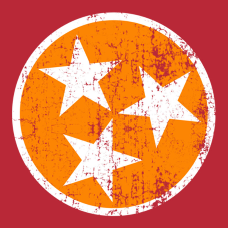 Distressed 3 Star Tn State Orange And White Tennessee Flag Long Sleeve Women's V-Neck T-Shirt by cm-arts | Artistshot