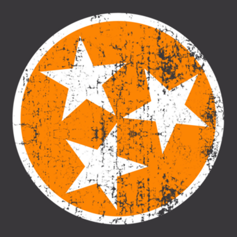 Distressed 3 Star Tn State Orange And White Tennessee Flag Long Sleeve Ladies Curvy T-Shirt by cm-arts | Artistshot