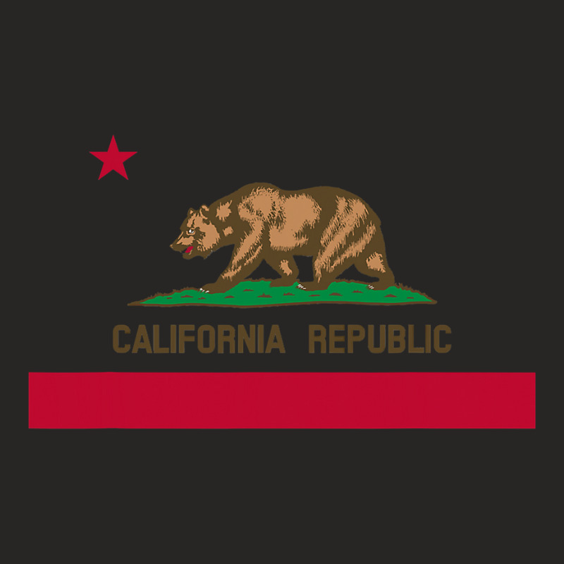 California Republic State Flag Ladies Fitted T-Shirt by cm-arts | Artistshot