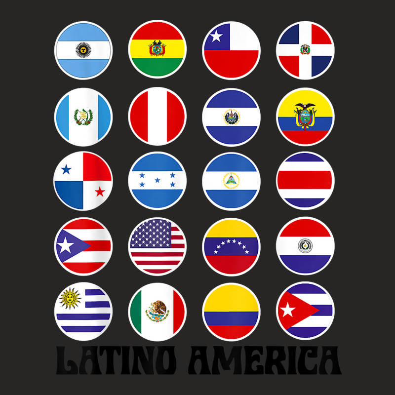 All Latin American Flags Countries Latinoamerica Banderas T Shirt Ladies Fitted T-Shirt by cm-arts | Artistshot