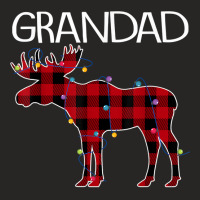 Grandad Moose Buffalo Plaid Lights Christmas Matching Family T Shirt Ladies Fitted T-shirt | Artistshot