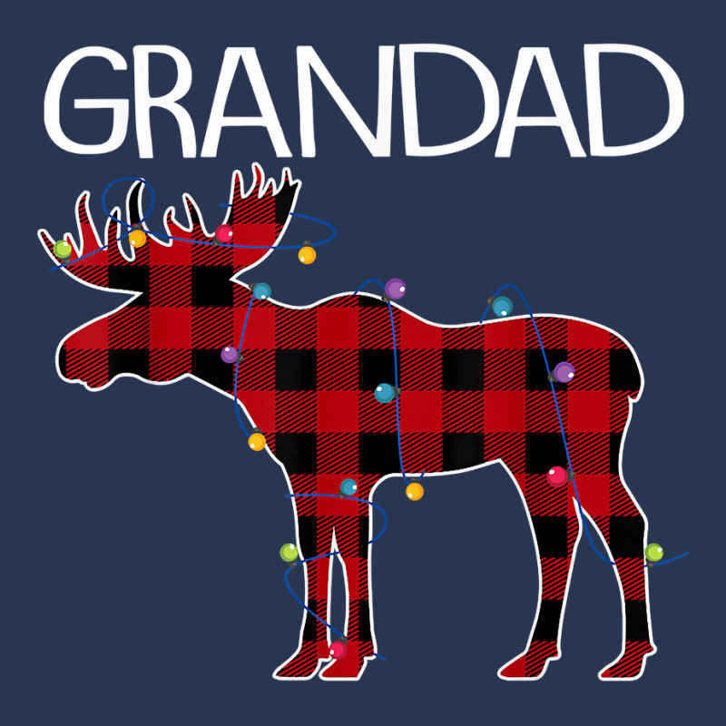 Grandad Moose Buffalo Plaid Lights Christmas Matching Family T Shirt Ladies Denim Jacket by cm-arts | Artistshot