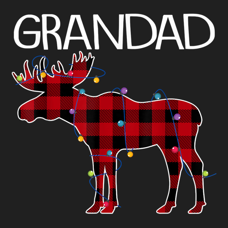 Grandad Moose Buffalo Plaid Lights Christmas Matching Family T Shirt Ladies Polo Shirt by cm-arts | Artistshot