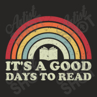 It's A Good Days To Read, Reading Rainbow Retro Ladies Fitted T-shirt | Artistshot