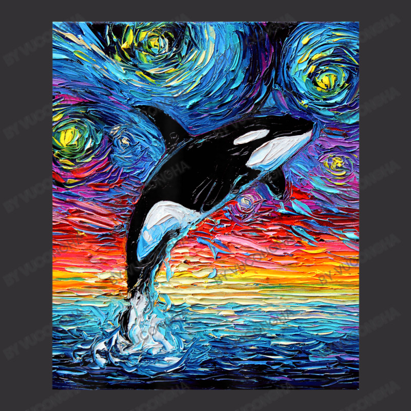 Orca Killer Whale Starry Night Colorful Ocean Art By Aja Vintage Short | Artistshot