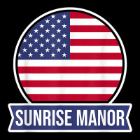 Sunrise Manor   Usa   American Place Name Us Flag Design T Shirt Fleece Short | Artistshot