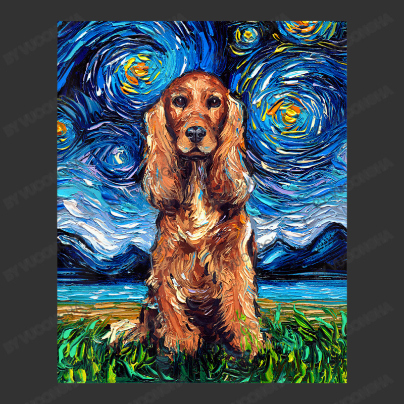 Red Cocker Spaniel Starry Night Dog Official Art By Aja Baby Bodysuit by vucongha | Artistshot