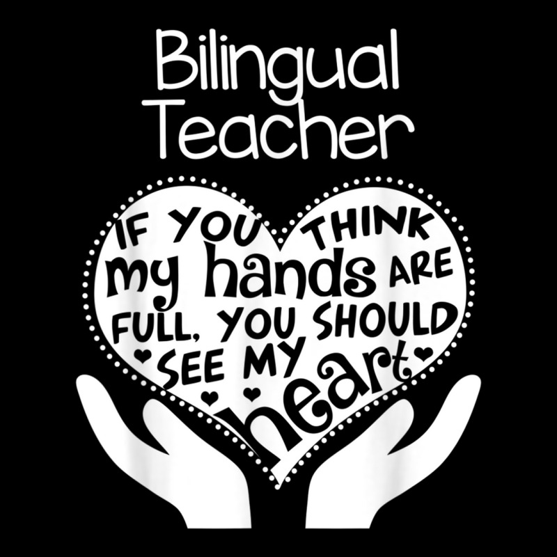 Bilingual Teacher T Shirt Heart Hands School Team Group Gift Adjustable Cap by cm-arts | Artistshot