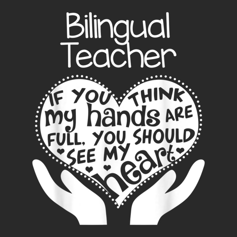 Bilingual Teacher T Shirt Heart Hands School Team Group Gift Printed hat by cm-arts | Artistshot