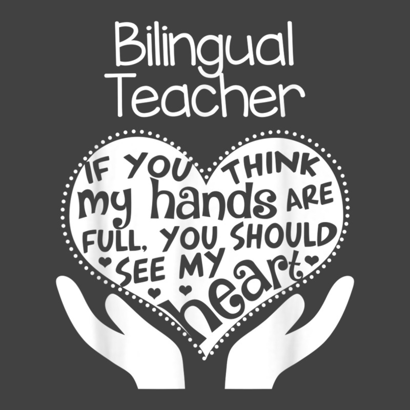 Bilingual Teacher T Shirt Heart Hands School Team Group Gift Vintage T-Shirt by cm-arts | Artistshot