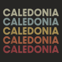 Caledonia Michigan Caledonia Mi Retro Vintage Text T Shirt Ladies Fitted T-shirt | Artistshot