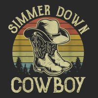 Simmer Down Cowboy Hat Western Country Music T Shirt Printed Hat | Artistshot