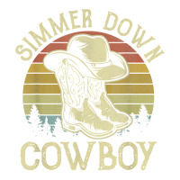 Simmer Down Cowboy Hat Western Country Music T Shirt Maternity Scoop Neck T-shirt | Artistshot