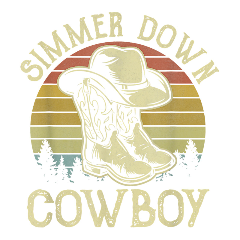 Simmer Down Cowboy Hat Western Country Music T Shirt Maternity Scoop Neck T-shirt by cm-arts | Artistshot