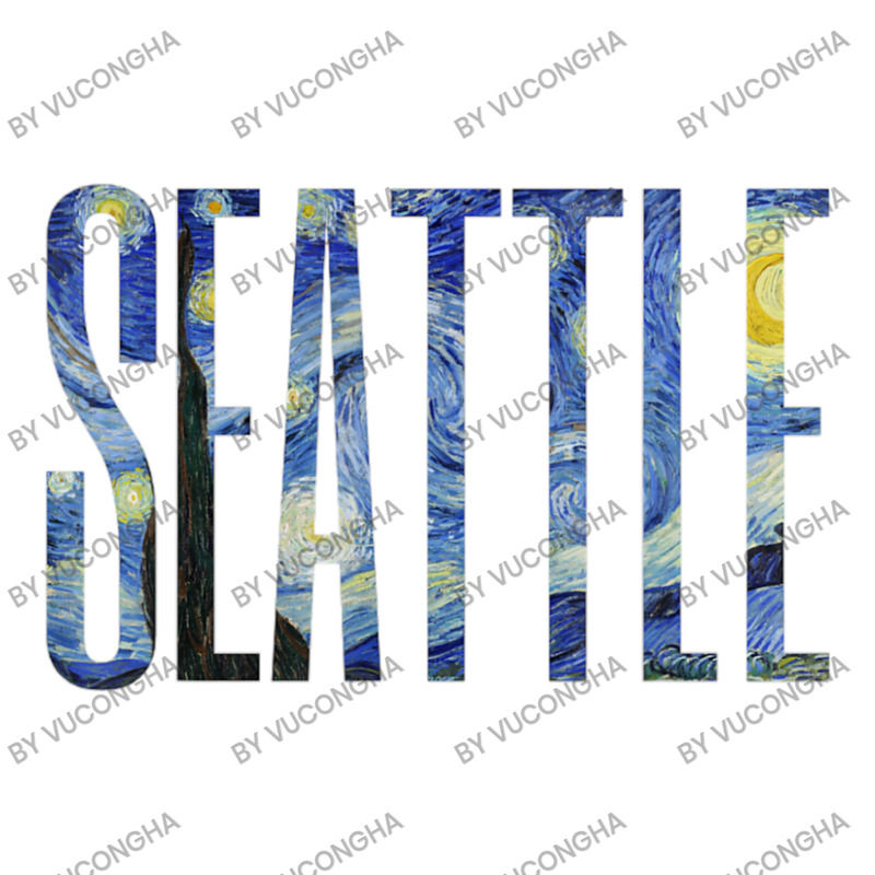 Seattle Van Gogh Starry Night Art Vincent Van Gogh Painting Sticker | Artistshot