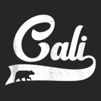 California Retro Republic Ca Vintage Distressed Cali Bear Tank Top Ladies Fitted T-shirt | Artistshot